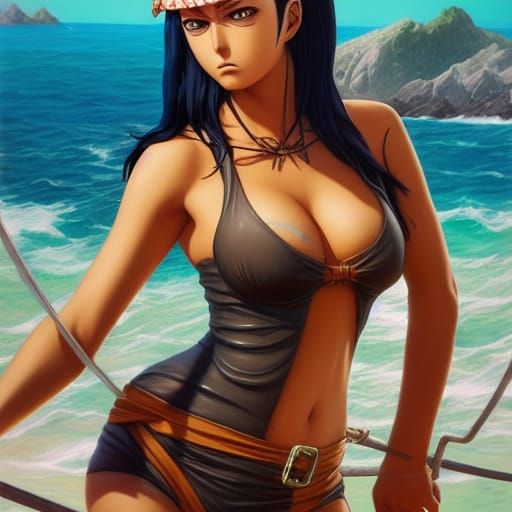 Nico Robin in Bikini on Pirate Ship