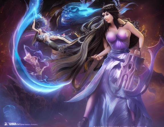 Voluptuous Genie in Middle-Eastern Fantasy Art