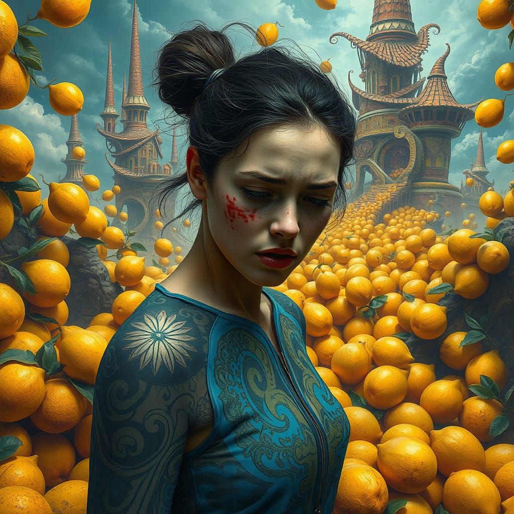Overwhelmed by Citrus: A Surreal Dilemma