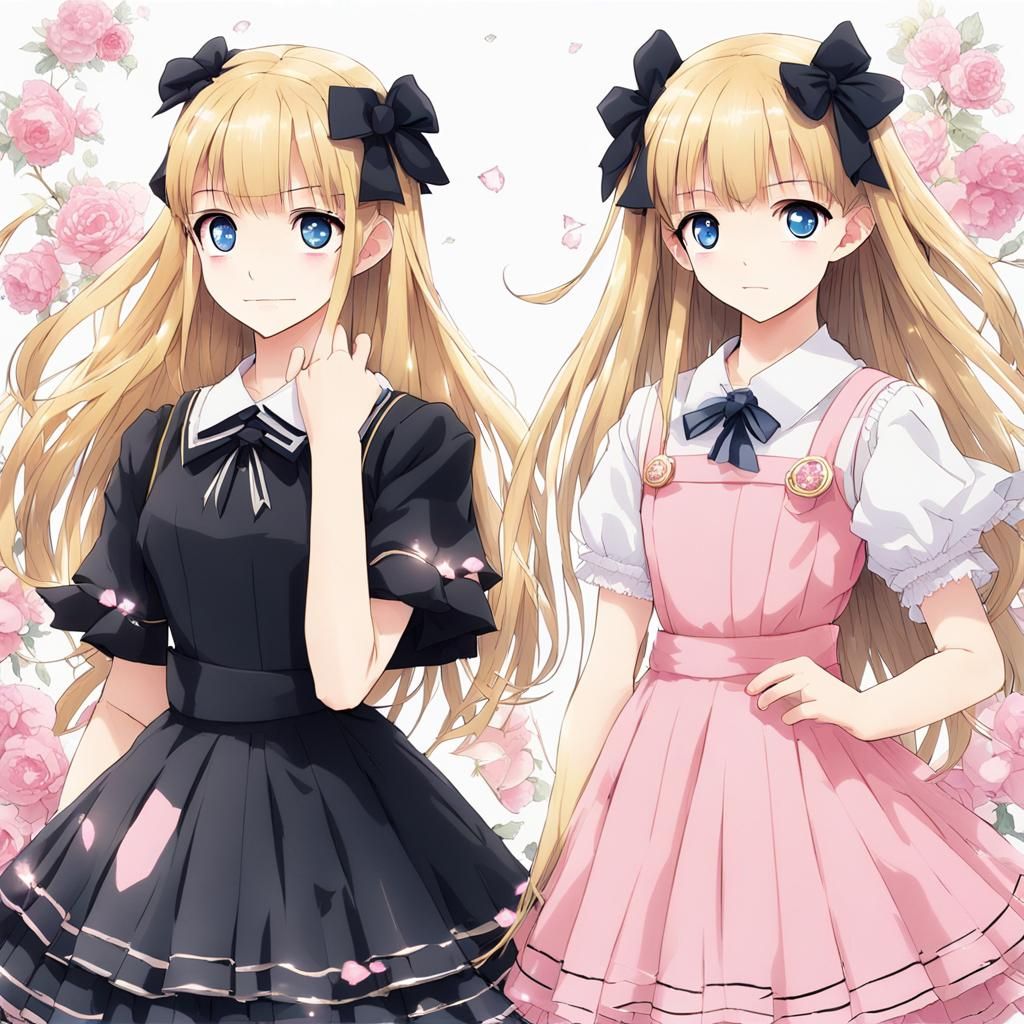 Anime Style: Contrasting Teen Girls