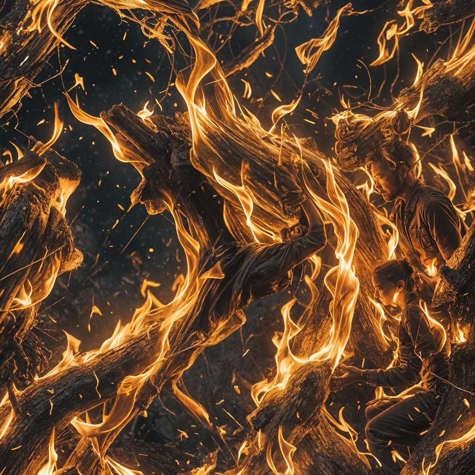 Dancing Flames: A Mesmerizing Fire Display