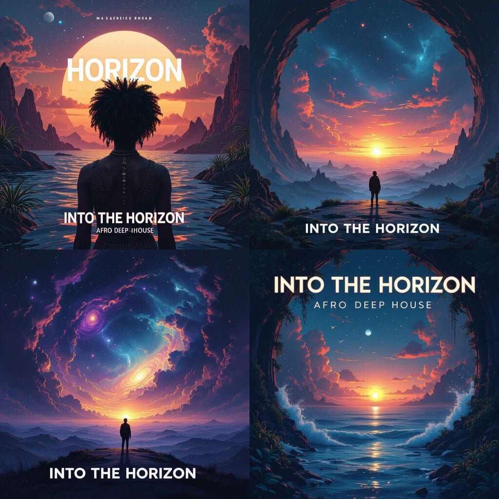 Afro Deep House Album Cover Into The Horizon