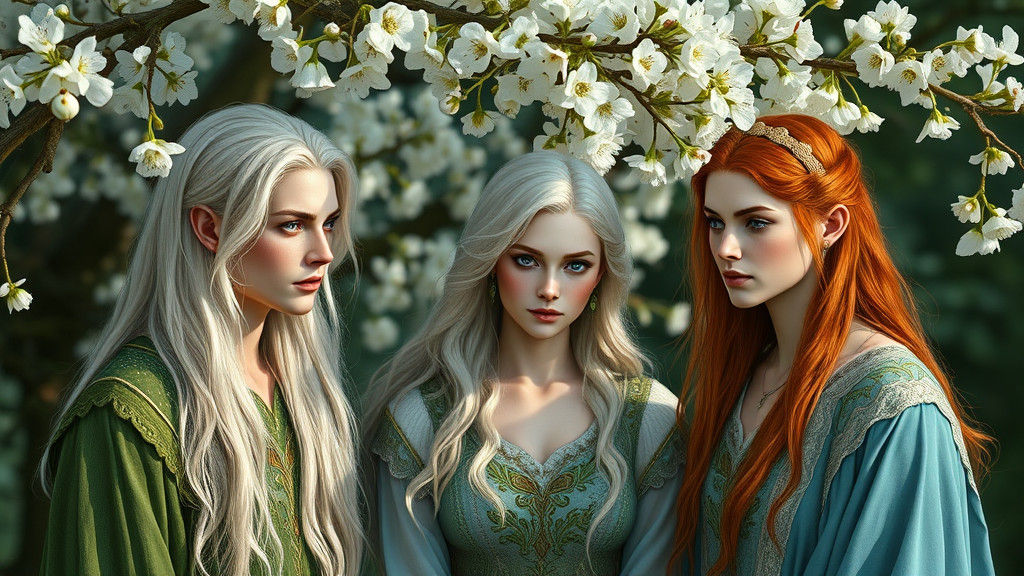 Irish Fae Beneath a Hawthorn Tree