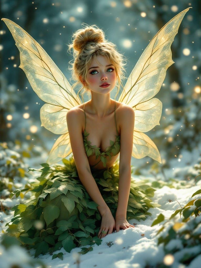 Fey Beauty in Whimsical Winter Wonderland