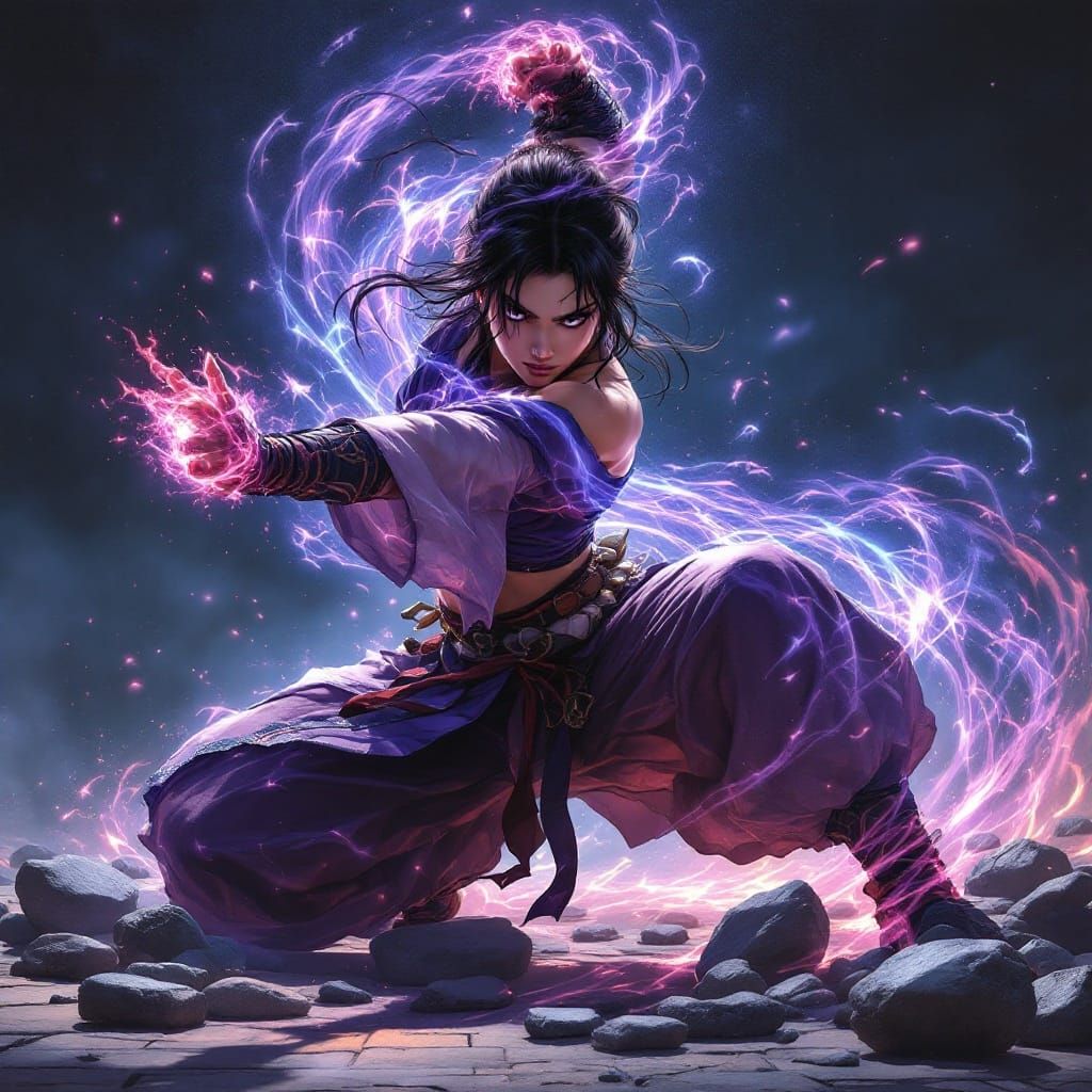 Hyperreal Korra Bending Stones Martial Arts Pose