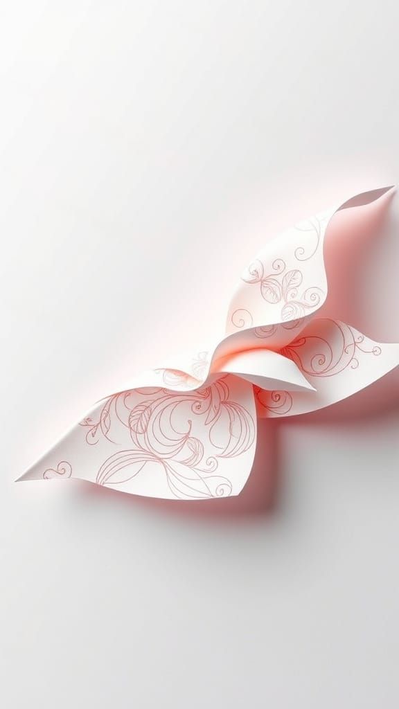 Detailed Origami Papercraft with Abstract Elements