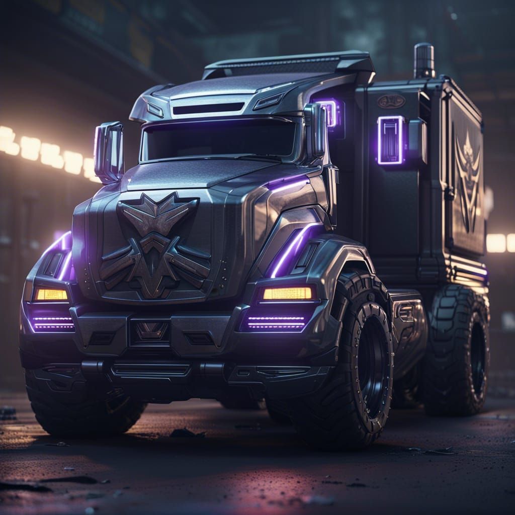 Undertaker Truck: Realistic Sci-Fi Rendering