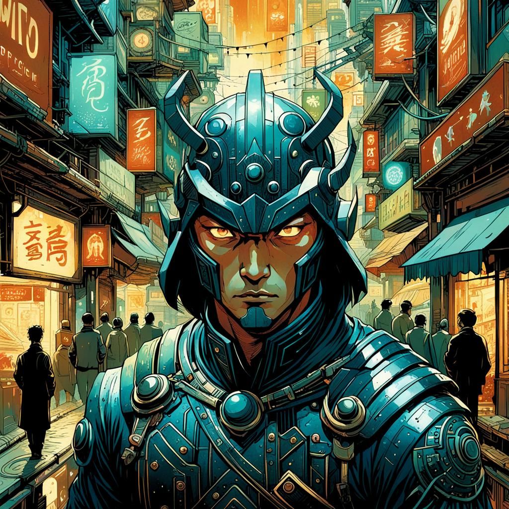 Comic Book Art in Style of Brooks and Mumford