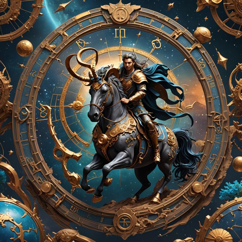 Zodiac Sagittarius in Detailed Fantasy Concept Art
