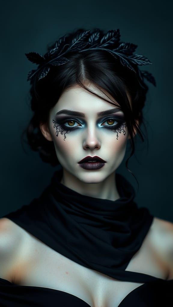 Ethereal Gothic Beauty in Dark Fantasy Style