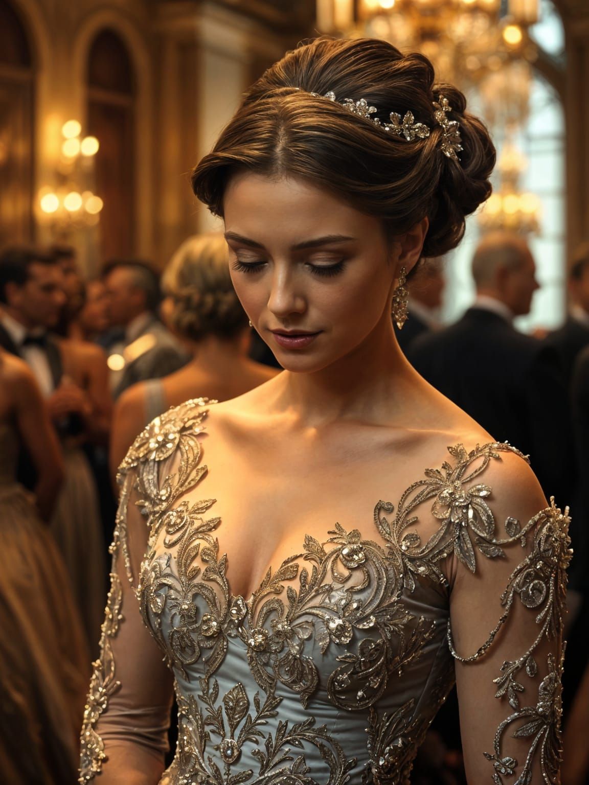 Hannah Dodd in Bridgerton-Inspired Glamorous Scene