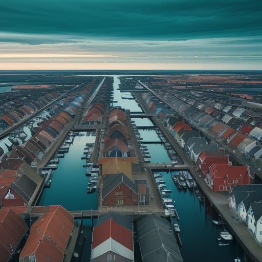 Epic Cinematic Portrait of Colorful Case Colorate Buildings ...