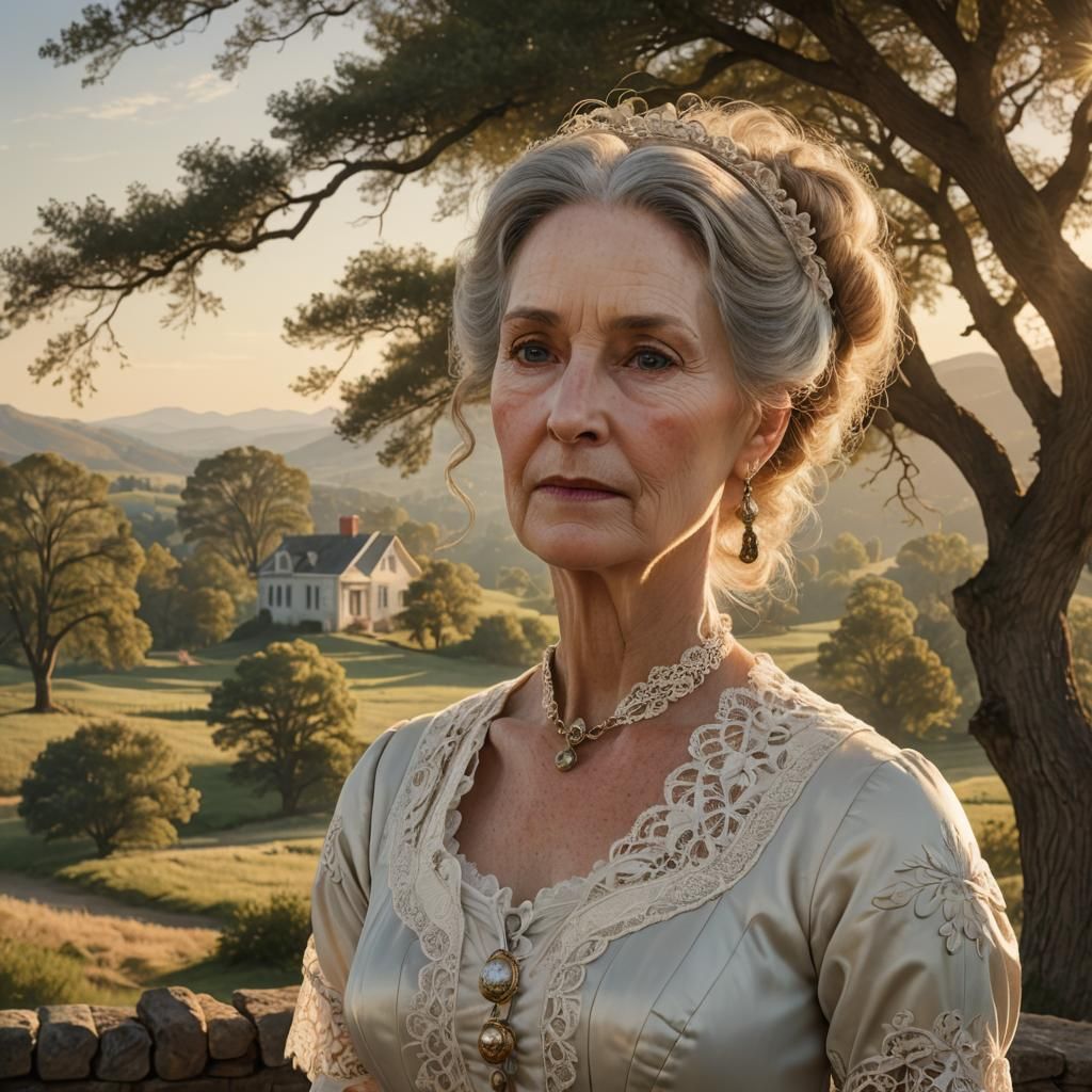 Classic Portrait of Anna Allbee in Neoclassical Style