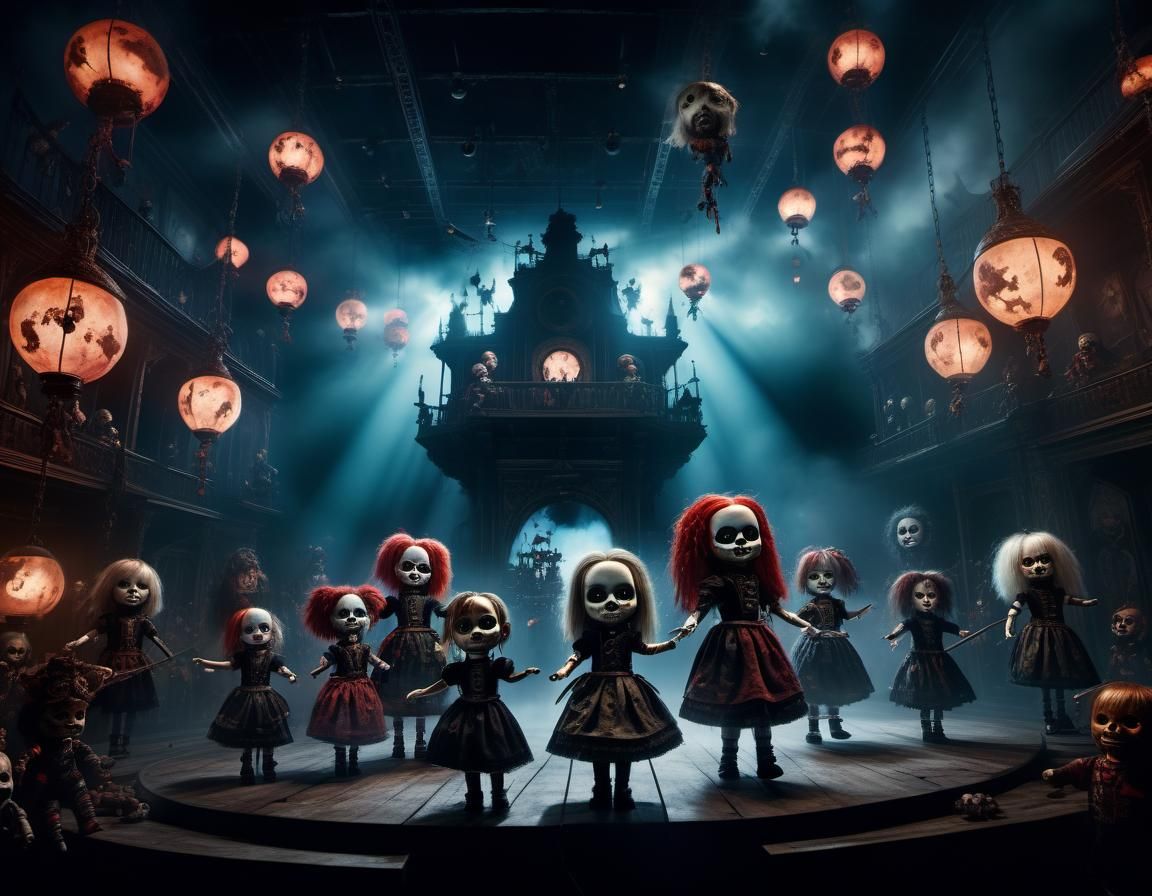 Heavy Metal Band Surrounded by Creepy Dolls