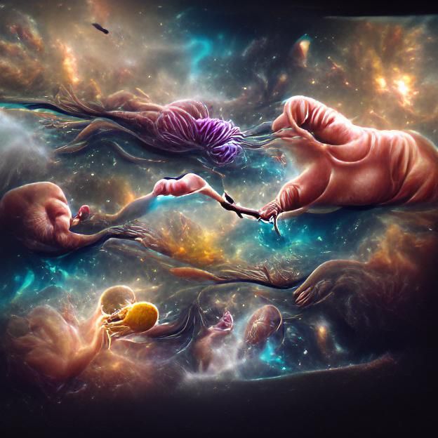Creation of Life in the Universe: Digital Art