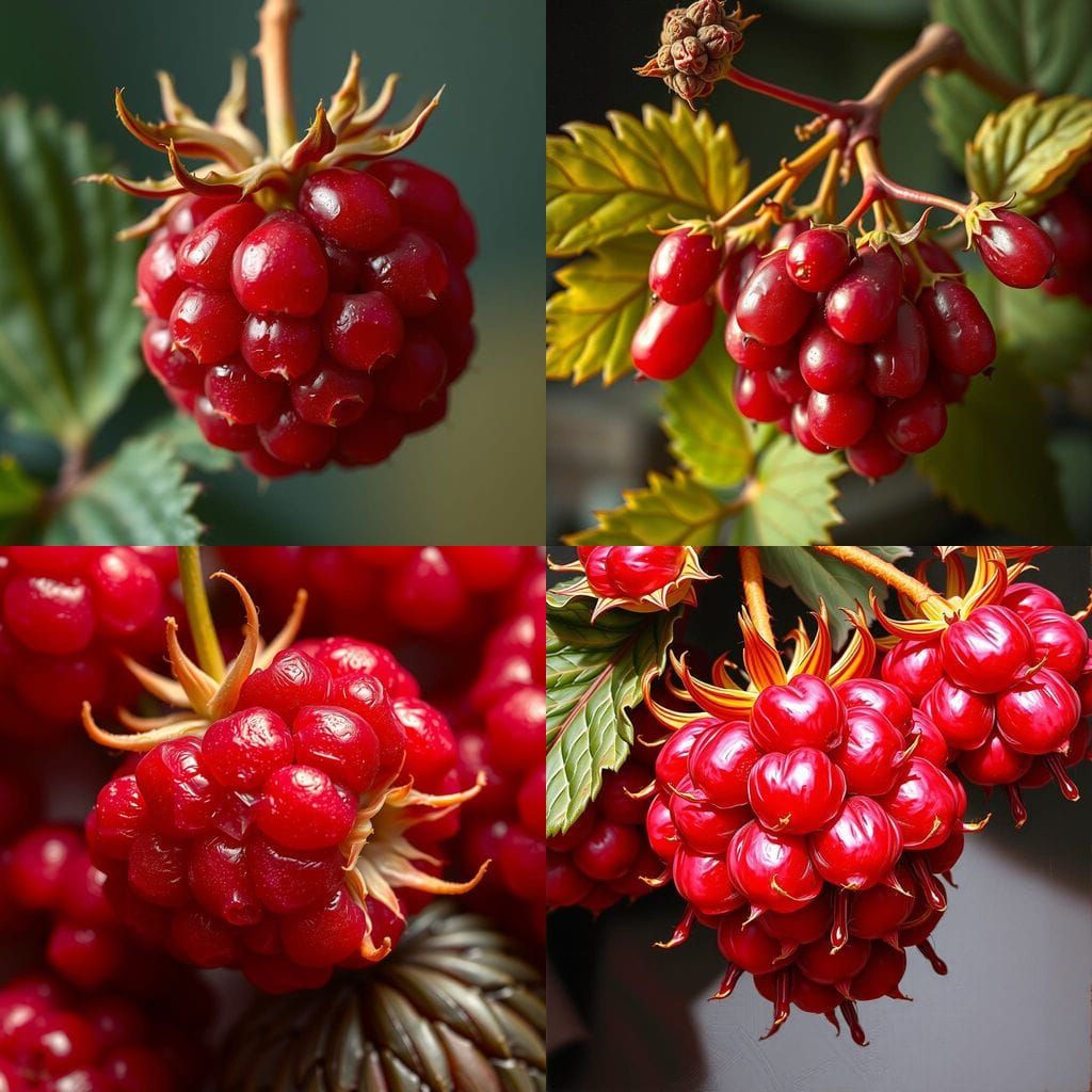 Vibrant Red Raspberry Close-Up