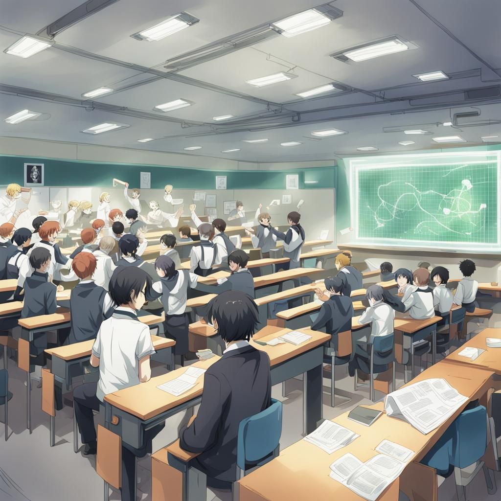 German Students' Anime-Style Science Slam in Lecture Hall