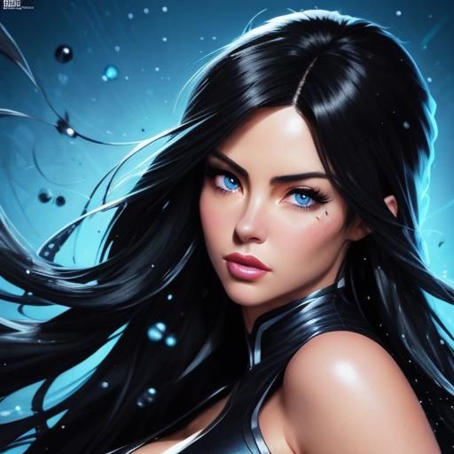 Anime Girl in Dithered Pixel Art Style