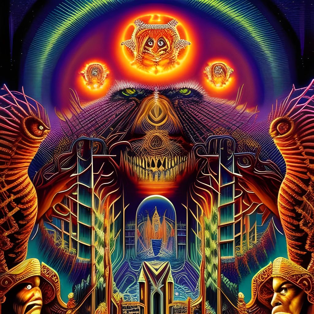 Intricate Horror Image of Shadow Government