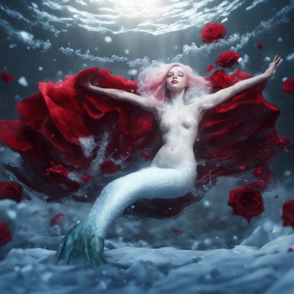 Rose Red Mermaid