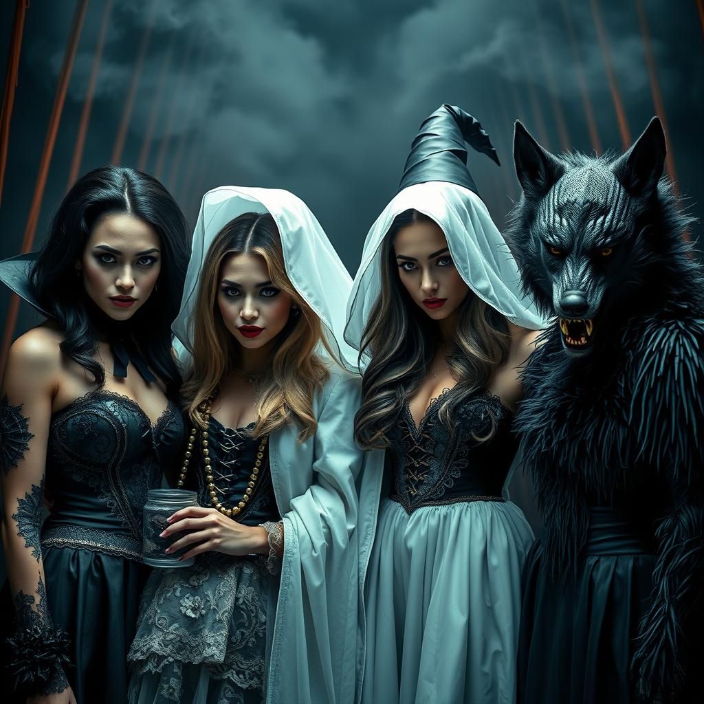 Halloween Glamour: Women in Mystical Costumes