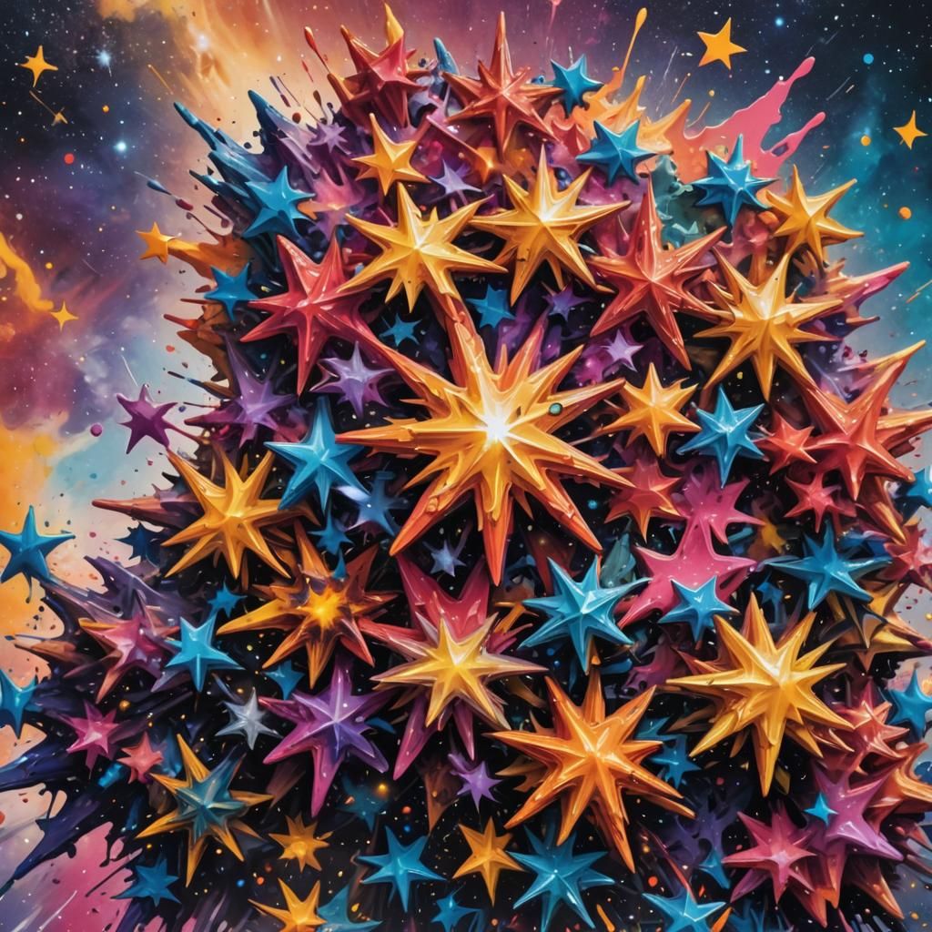 Majestic Star Cluster in Vivid Concept Art