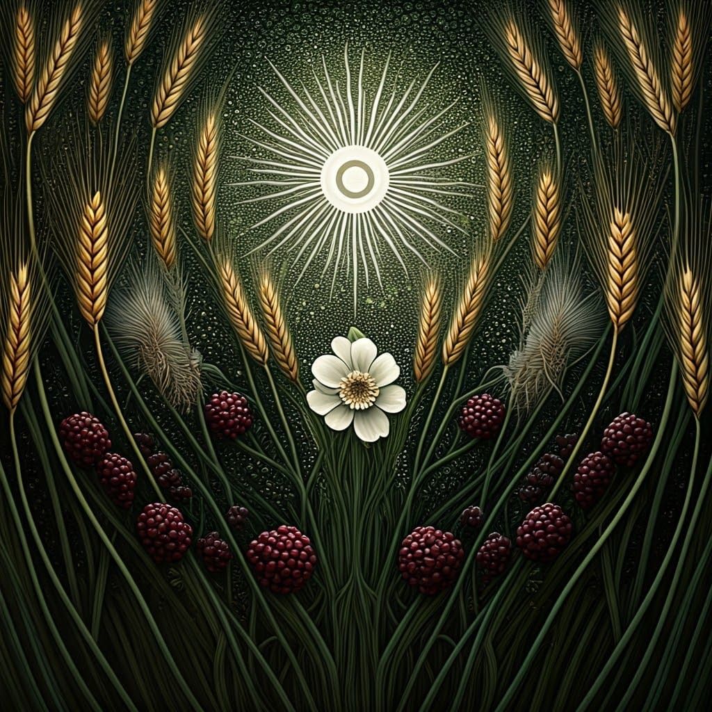 Enchanted Love Garden in Vibrant Mixed Media