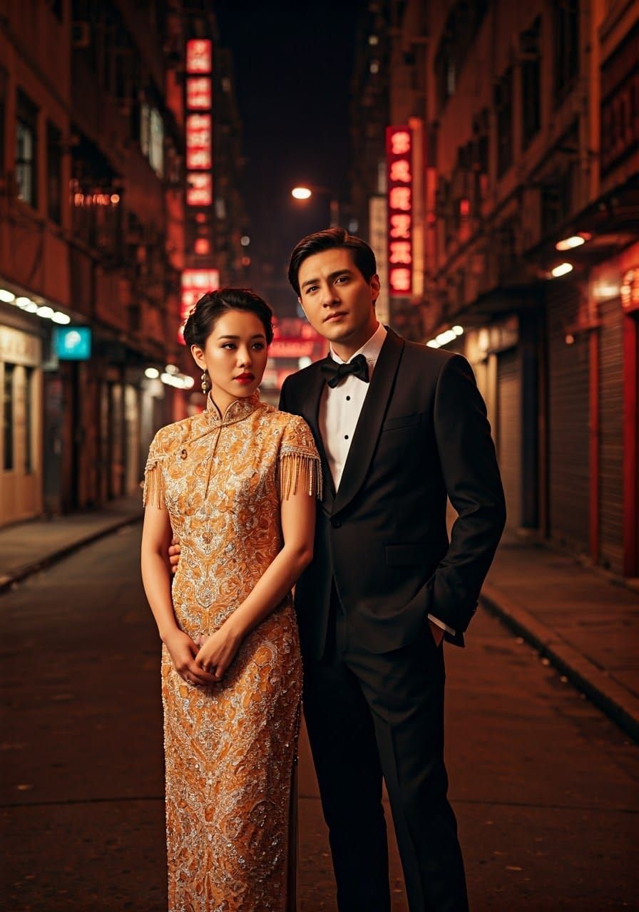 Lavish 1980s Hong Kong Wedding in Cinematic Style