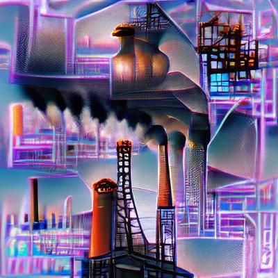 Abstract Industrial Landscape: Geometric Texture