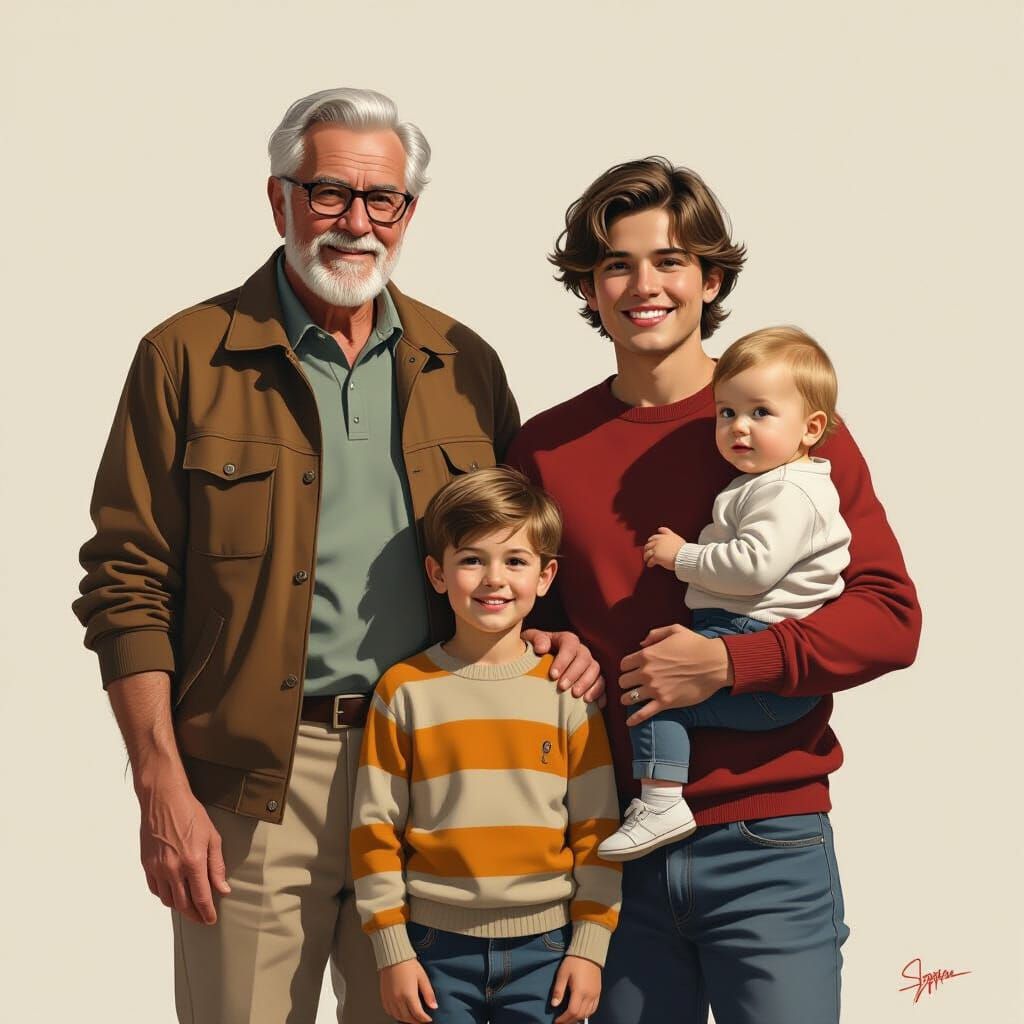 Transparent Figures Reflecting Light in Realistic Style