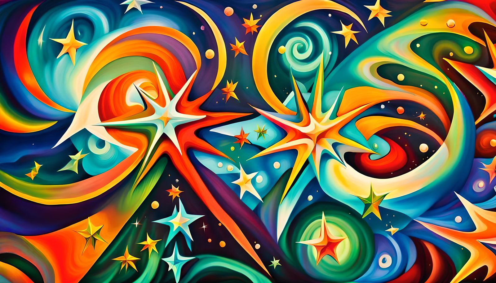 Iridescent Stars in Electro Magnetic Plasma Maelstrom