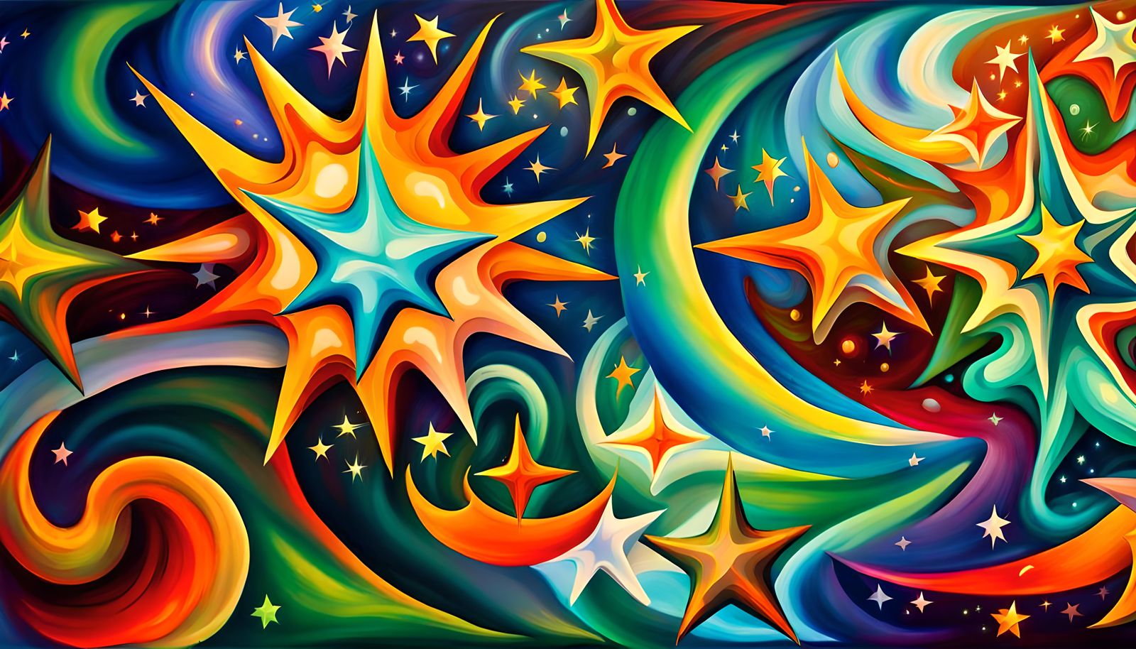 Iridescent Stars in Electromagnetic Plasma Maelstrom