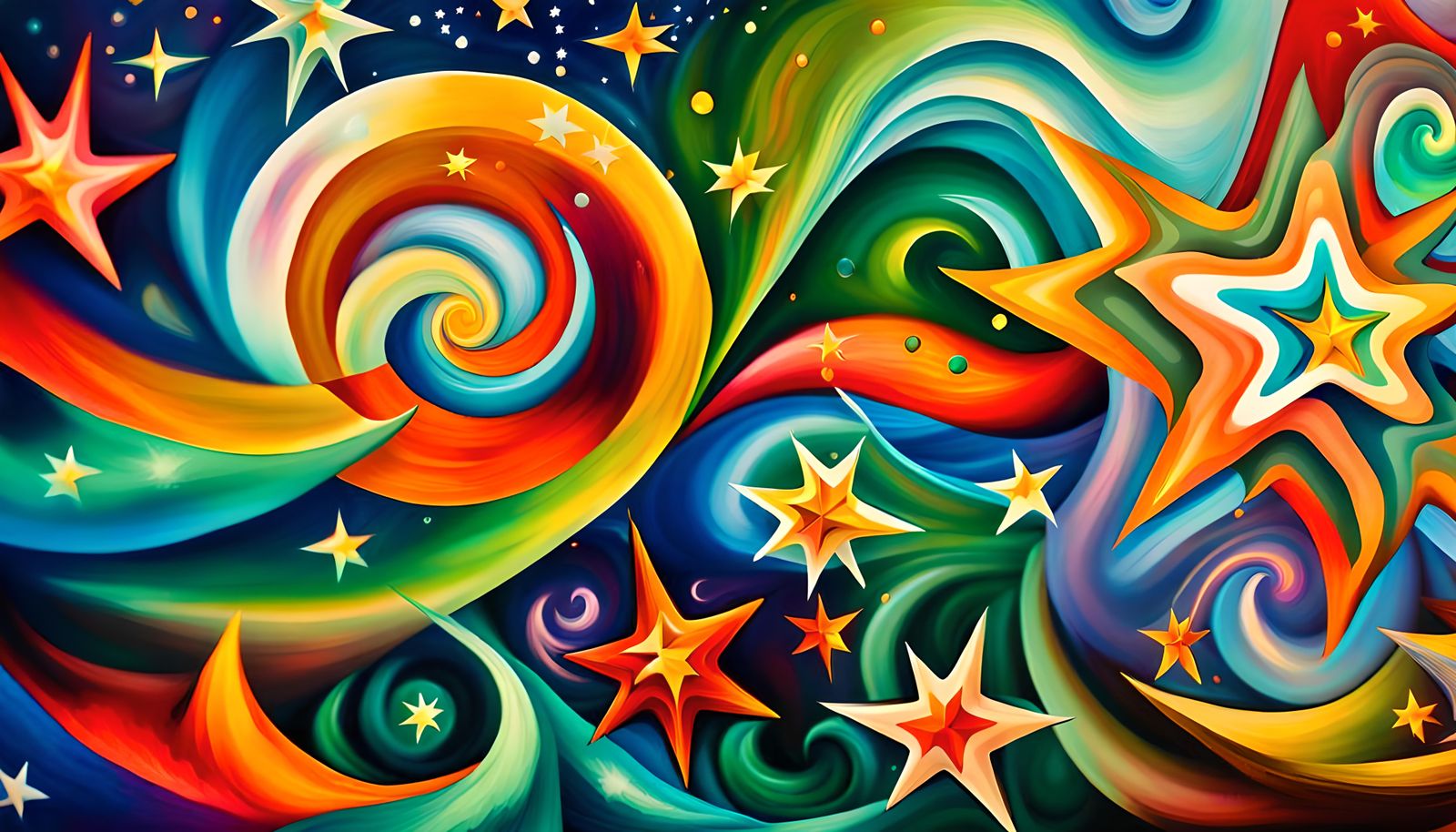 Iridescent Stars in Electro Magnetic Plasma Maelstrom