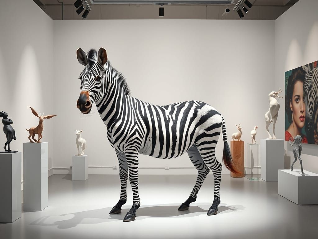 Zebra in Barcode Art Gallery
