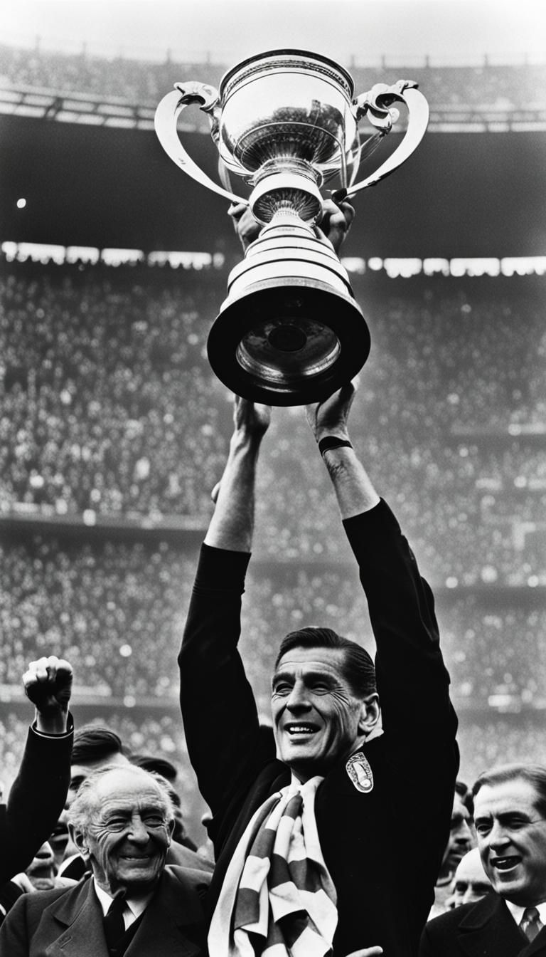 Giuseppe Meazza Lifts the World Cup