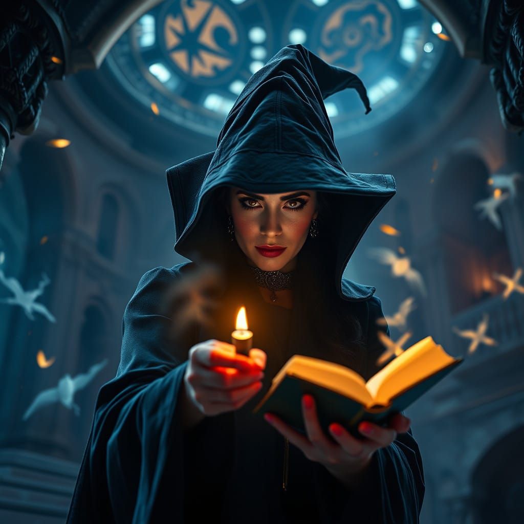 Ethereal Sorceress Unveiled in Tower of Ancient Secrets