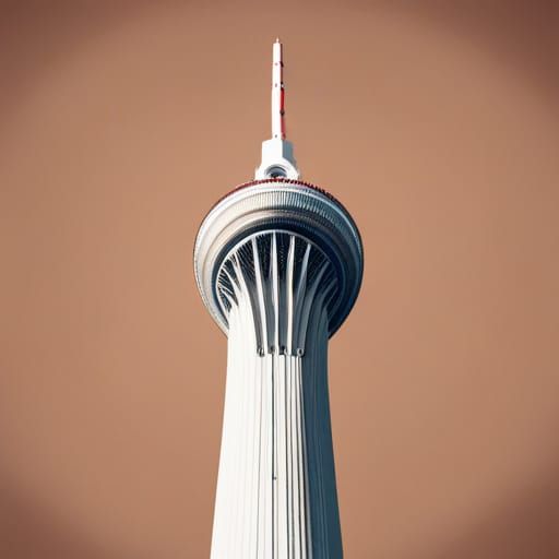 CN Tower Megalophobia in Photorealistic Style