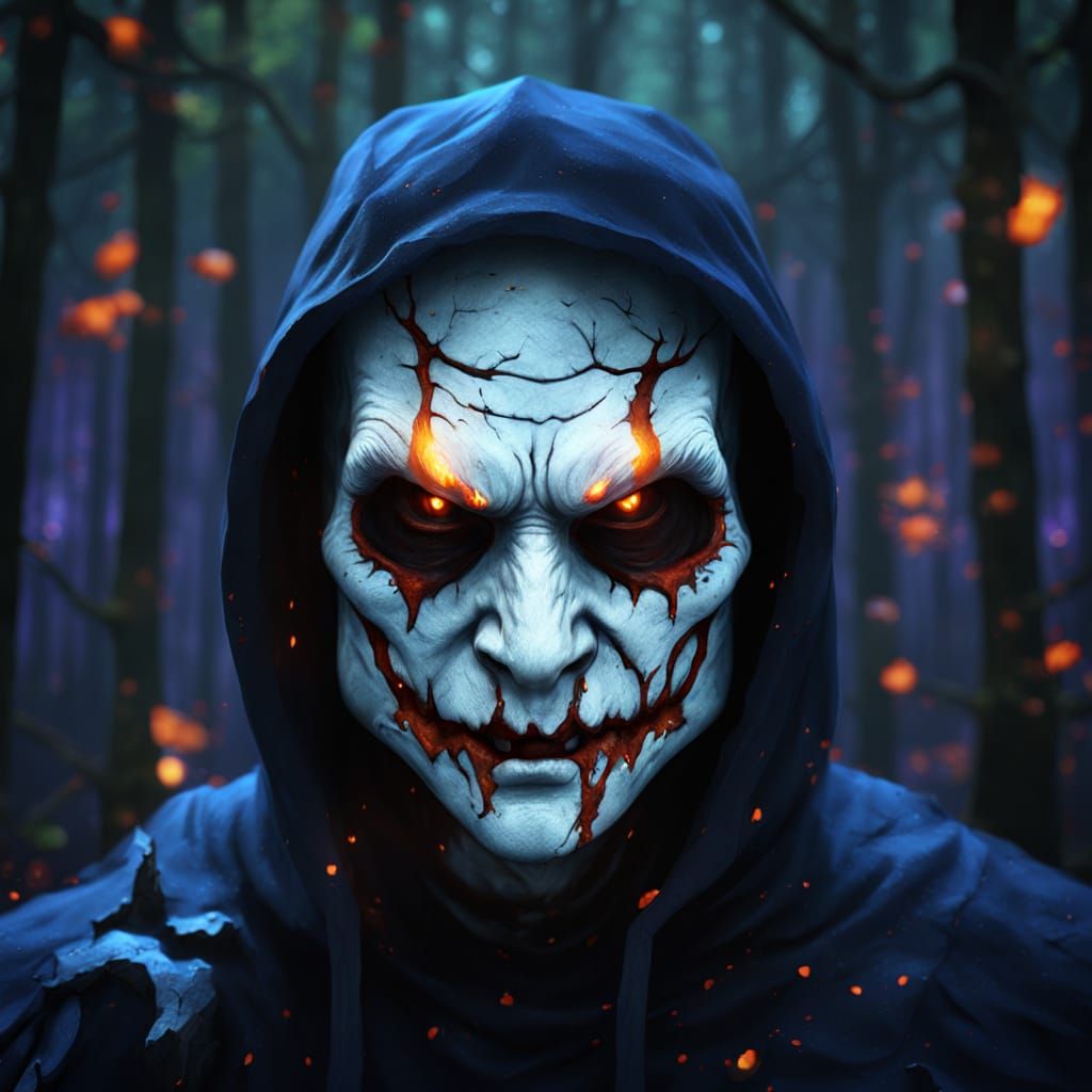 Spooky Halloween Forest Splash Art