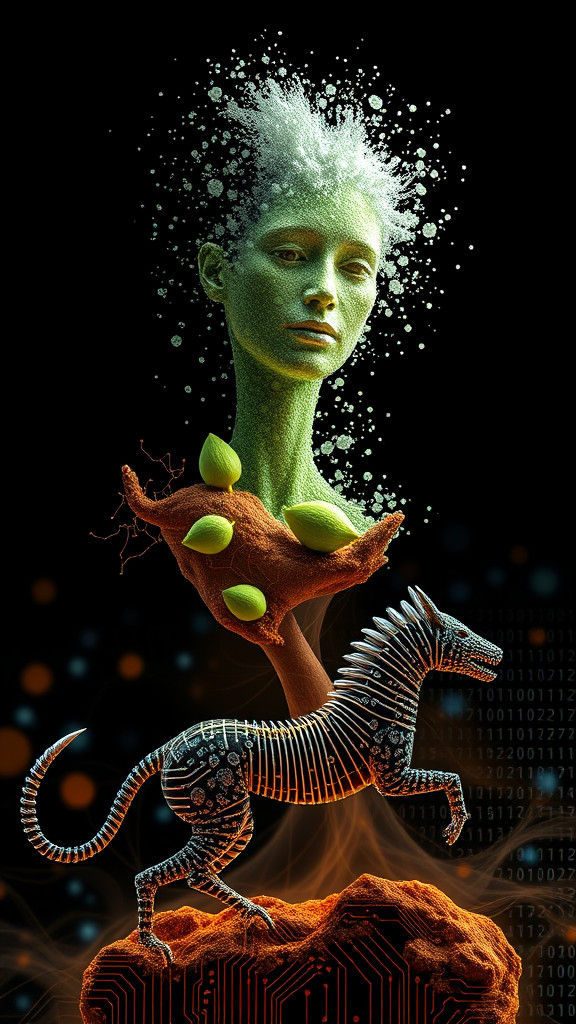 Biological Forms Dissolving into Quantum Algorithms