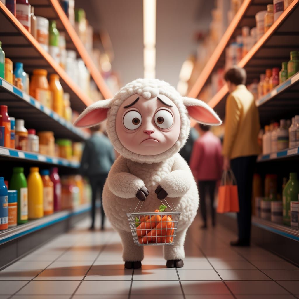 Nervous Lamb's Supermarket Adventure