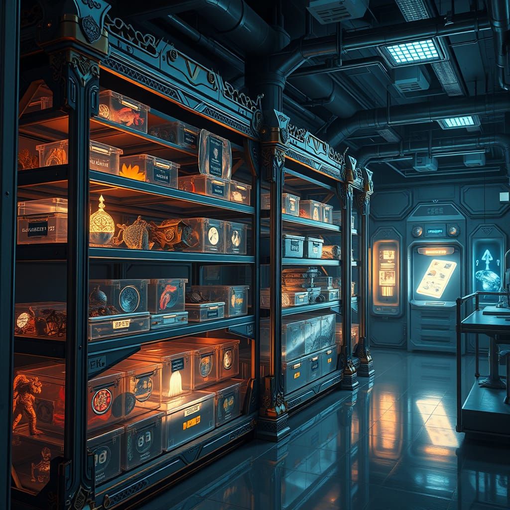 Surreal Futuristic Laboratory in a Cleanroom Aesthetic