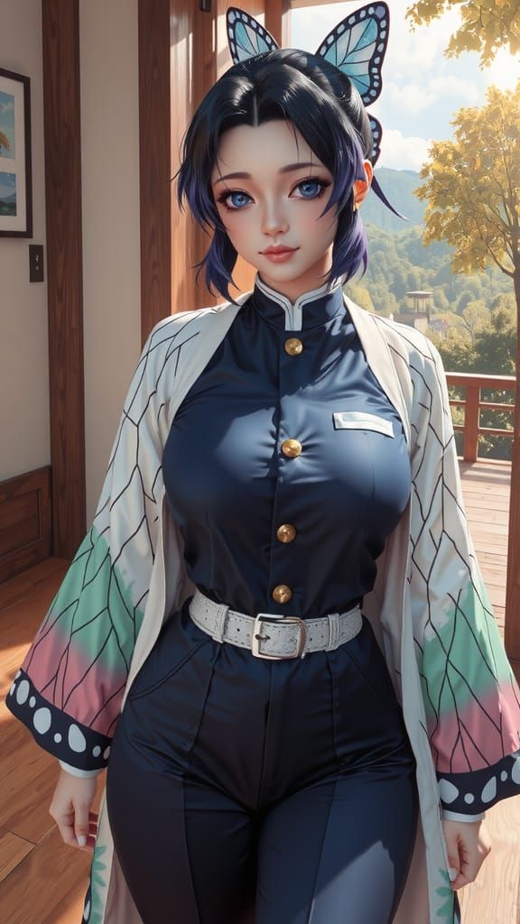 Shinobu Kochou: Ultra Realistic Anime Illustration