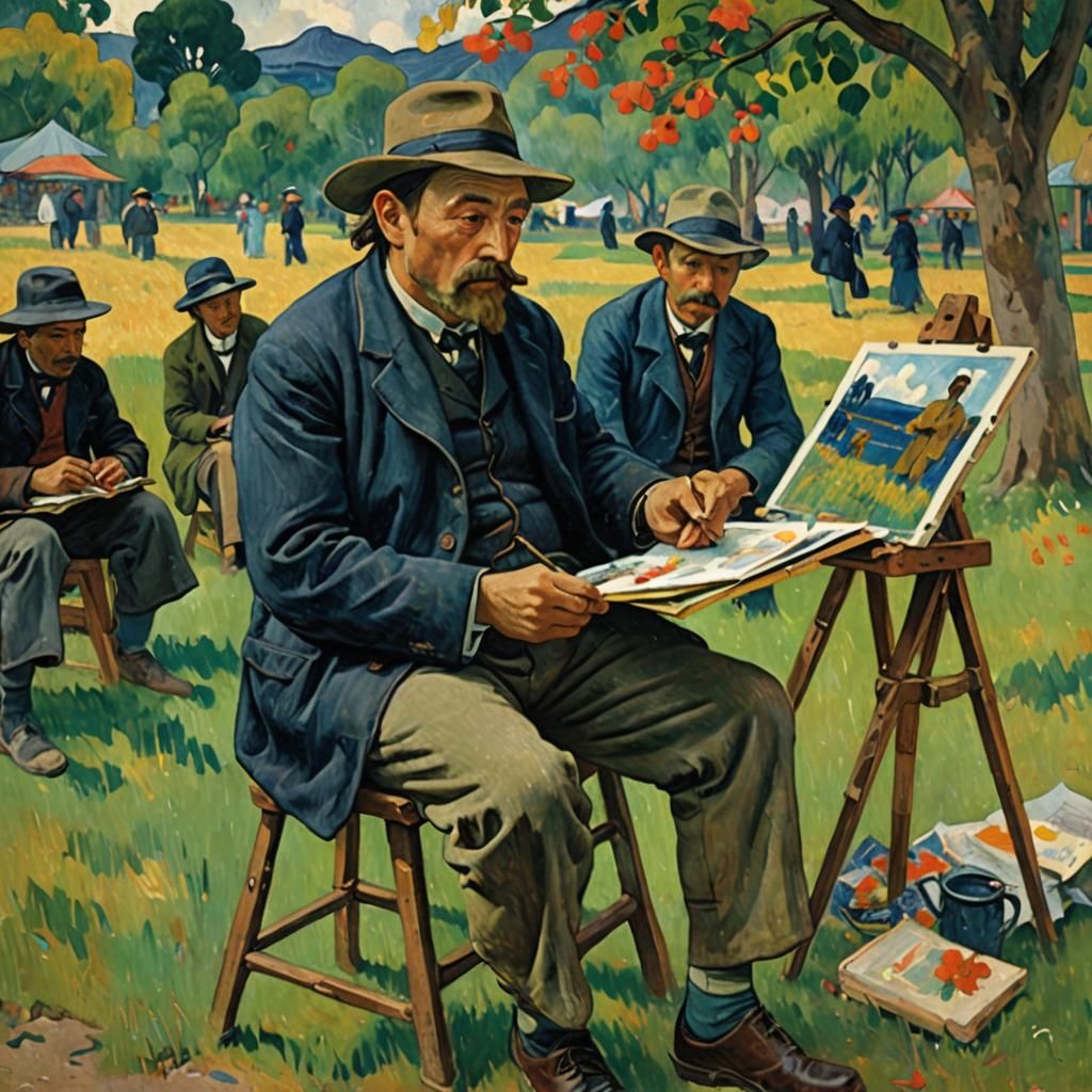 Gauguin-Inspired Plein Air Painting