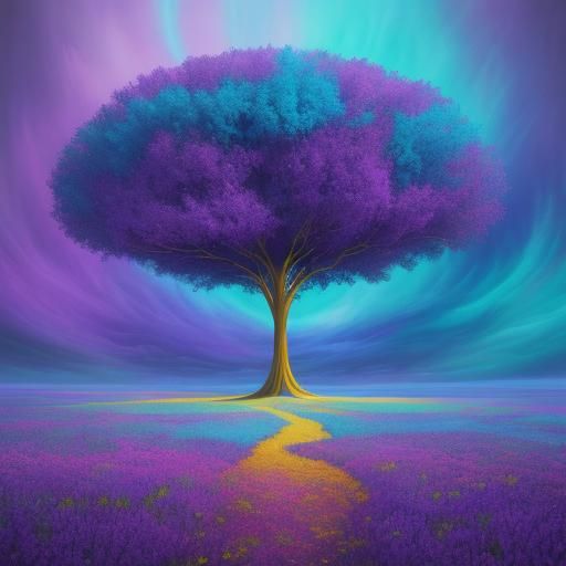 Dreamlike Figure in Surrealist Oil Painting Landscape