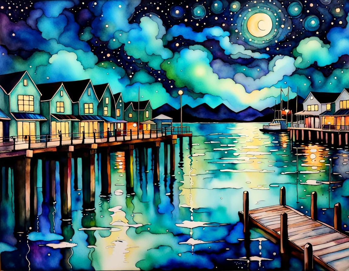 Art Deco Dreamscape with Vibrant Alcohol Inks