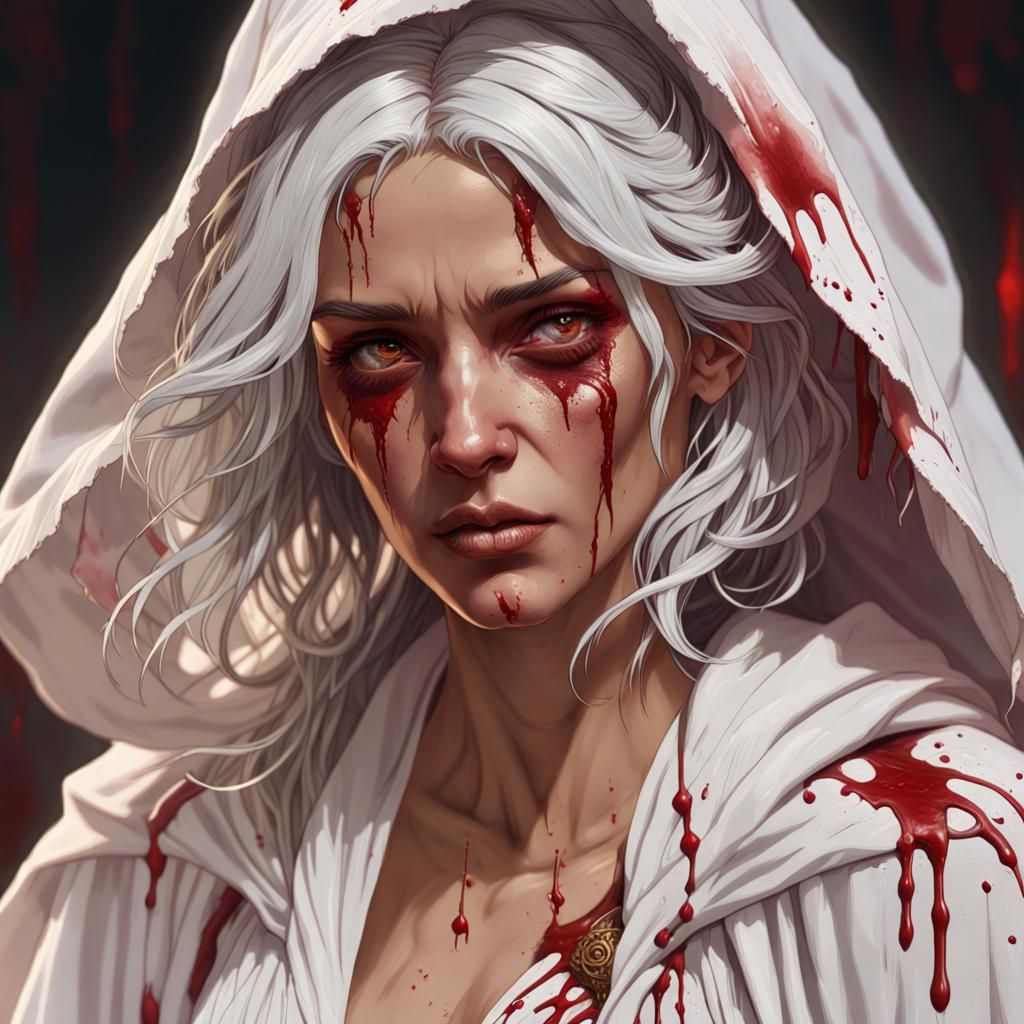 Romani Woman Portrait in Art Nouveau Style