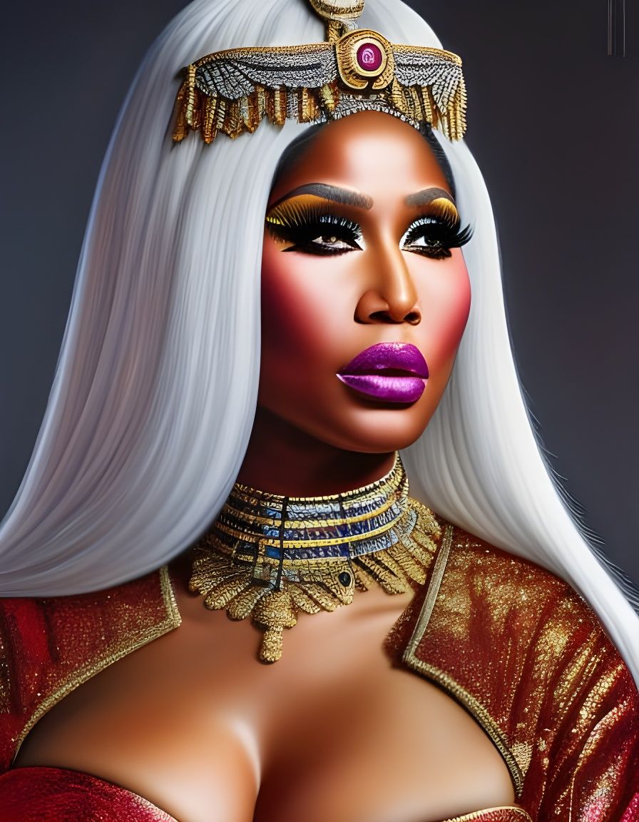 Nicki Minaj, white wig