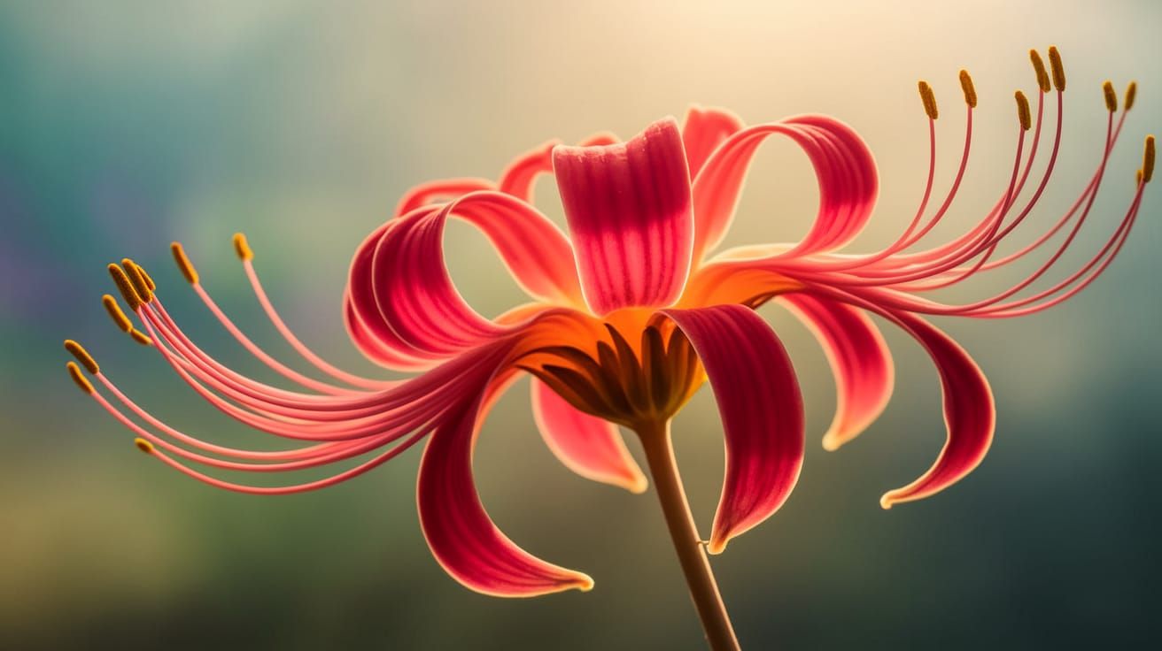 Vibrant Red Flower in Soft Focus