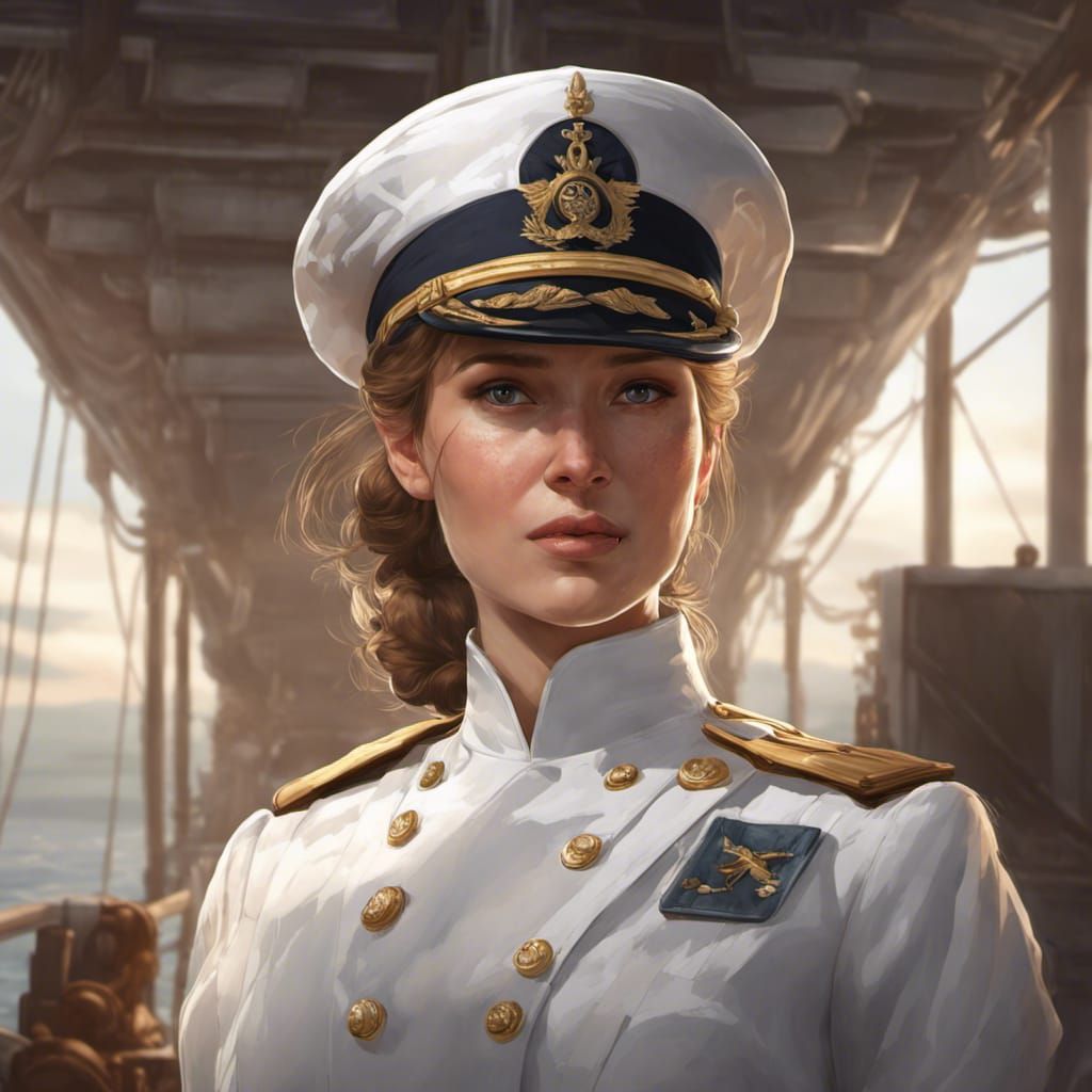 Bear Admiral Portrait in Hyperdetailed Style