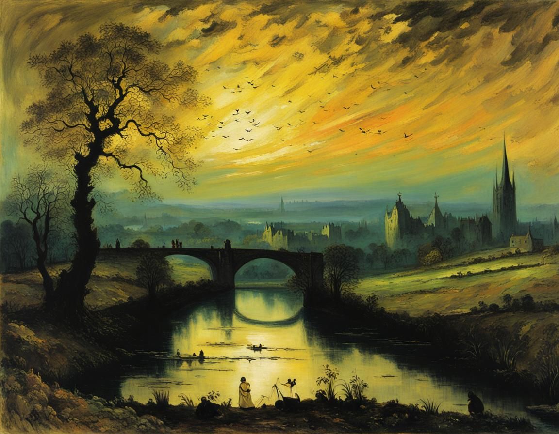 Valley of Twilight: Romantic Landscape Painting